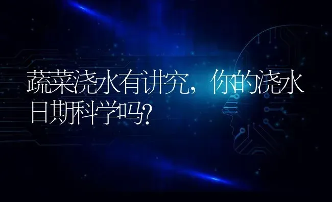 蔬菜浇水有讲究，你的浇水日期科学吗？ | 蔬菜种植
