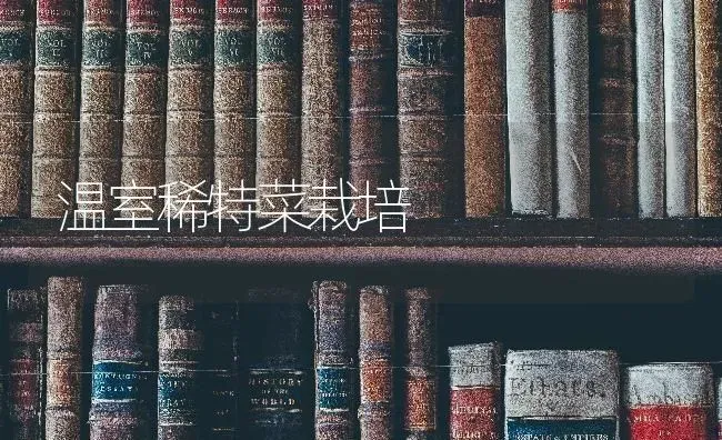 温室稀特菜栽培 | 蔬菜种植