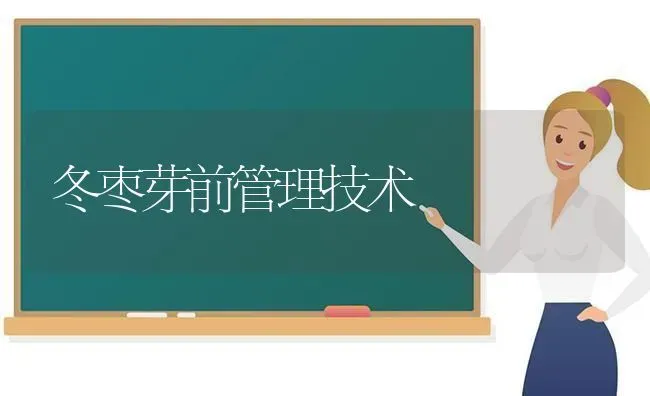 冬枣芽前管理技术 | 瓜果种植