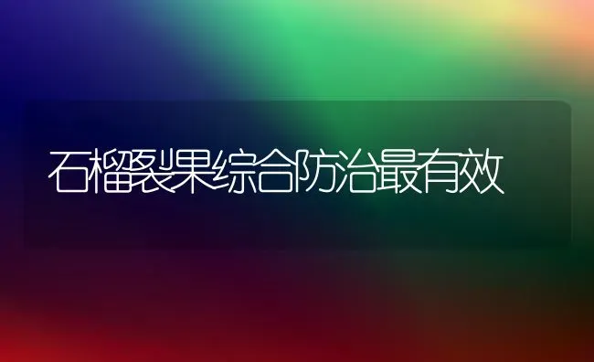 石榴裂果综合防治最有效 | 瓜果种植