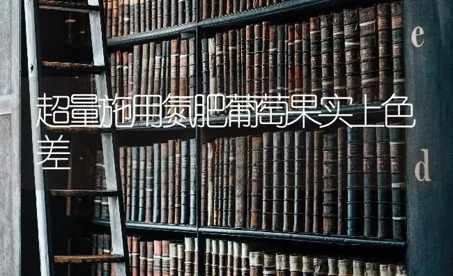 超量施用氮肥葡萄果实上色差 | 瓜果种植