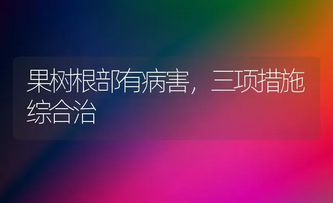 果树根部有病害，三项措施综合治 | 瓜果种植