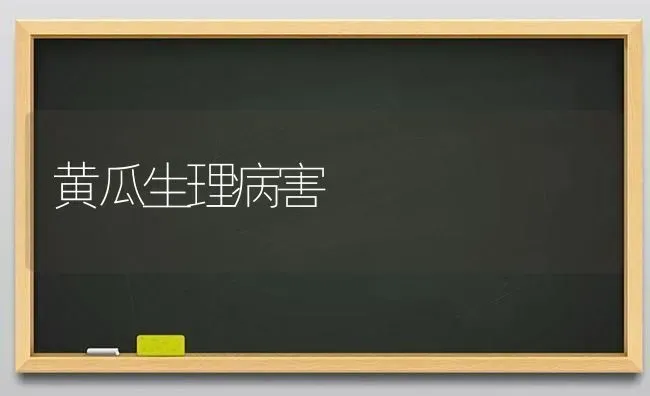 黄瓜生理病害 | 蔬菜种植