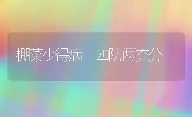 棚菜少得病 四防两充分 | 蔬菜种植