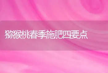 猕猴桃春季施肥四要点