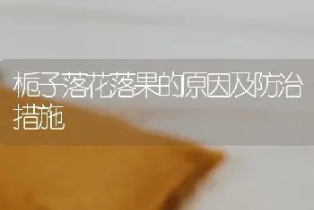 栀子落花落果的原因及防治措施