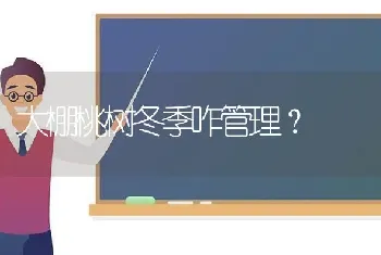 大棚桃树冬季咋管理?