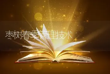 枣树春季管理技术