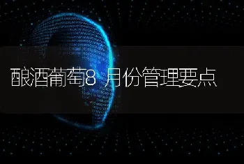 酿酒葡萄8月份管理要点