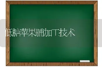 低糖苹果脯加工技术