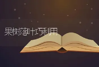 果树落叶巧利用