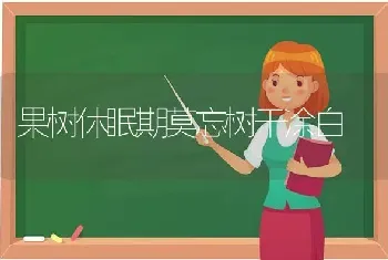 果树休眠期莫忘树干涂白